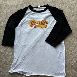 Pancheros Black and White Baseball Tee